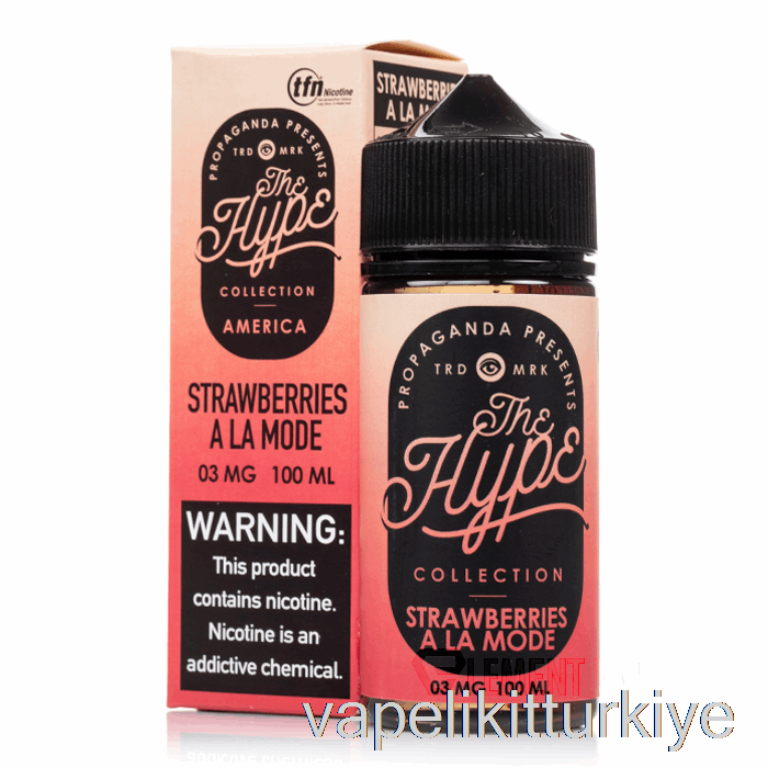 Vape Likit Yutturmaca - çilek A La Mode - Propaganda E-sıvıları - 100ml 3mg